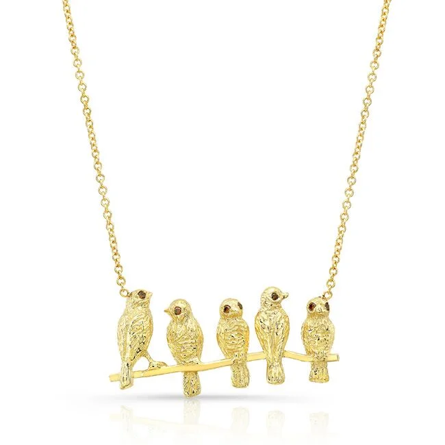 Love Birds on a Vine Pendant