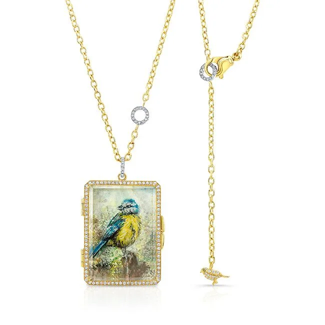PENDANT/NECKLACE  'Bird Locket' 