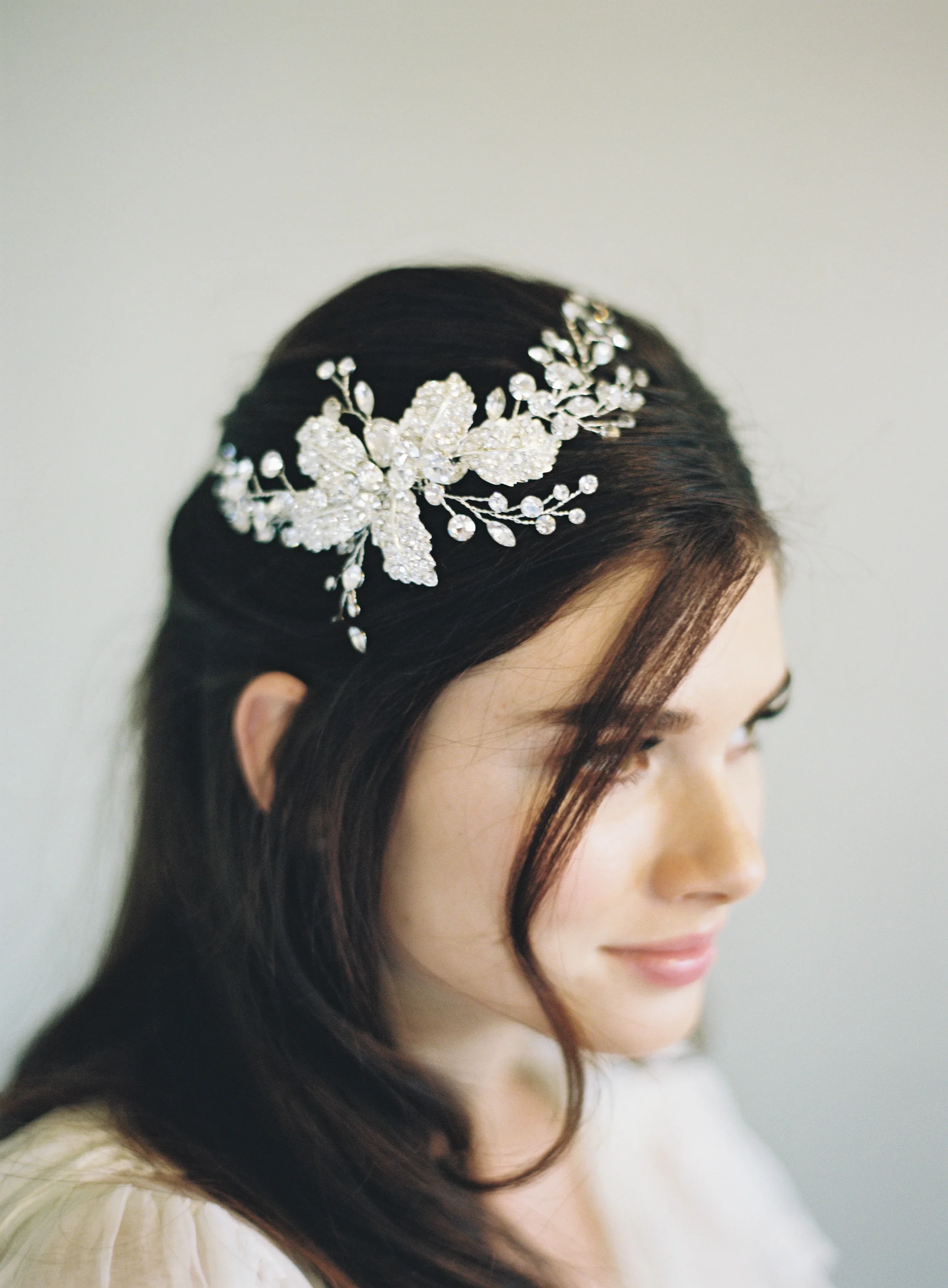 Floral Crystal Bridal Hair Comb #1603