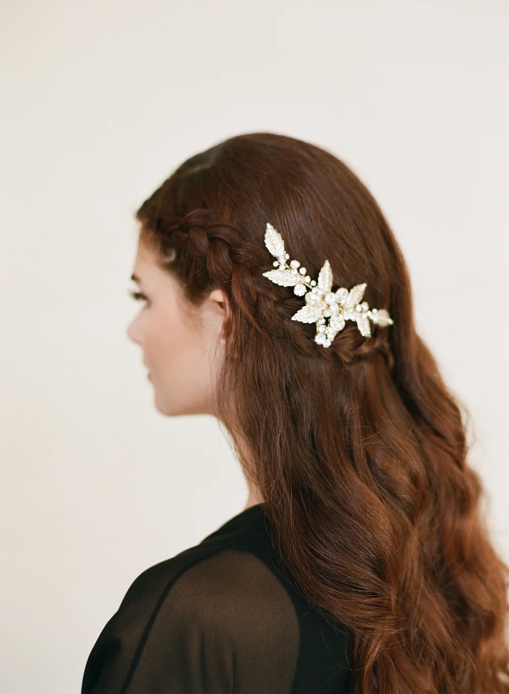Gold Leaf Gilded Bridal Comb #1704