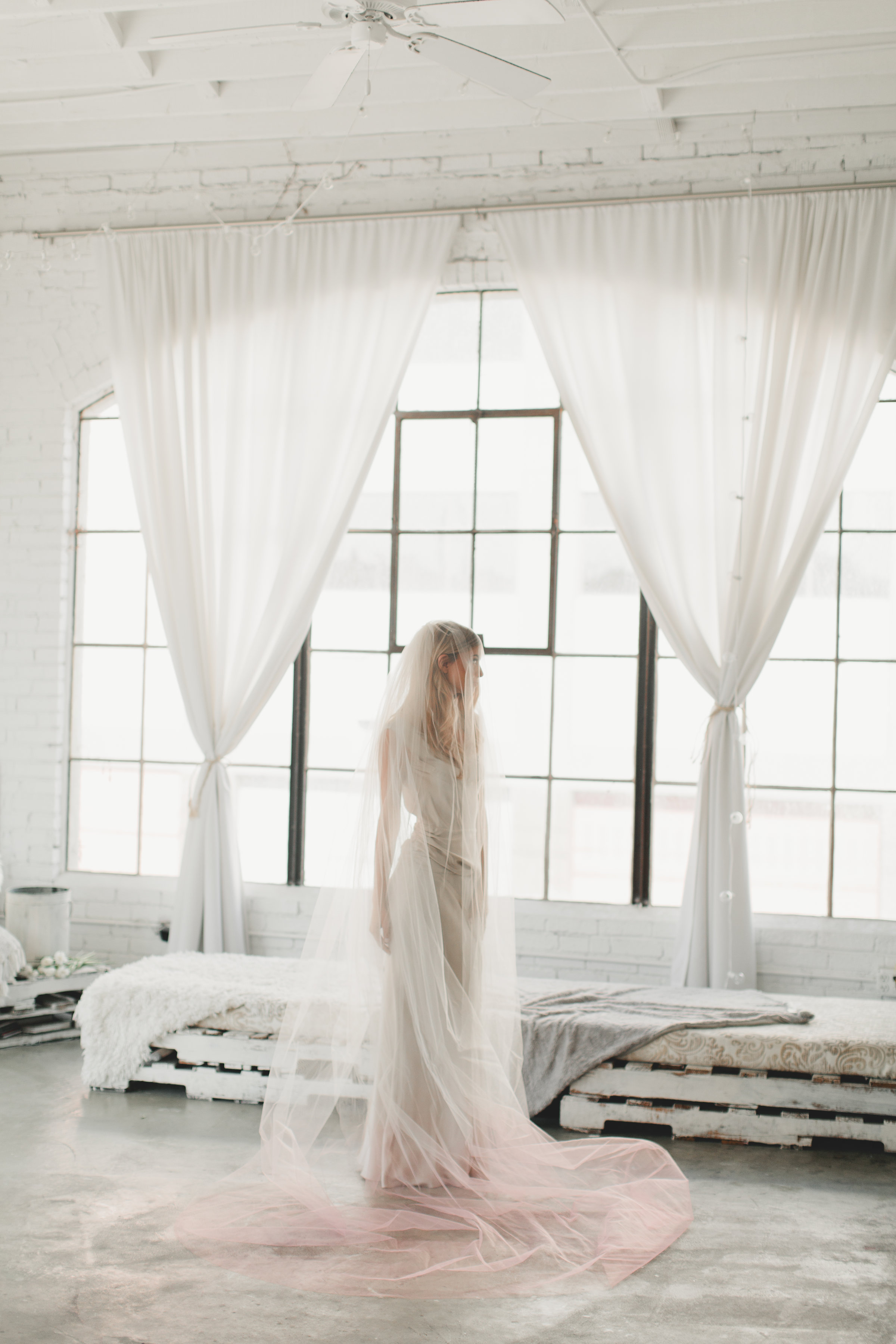 Blush Ombre Little Something Wedding Veil #1710