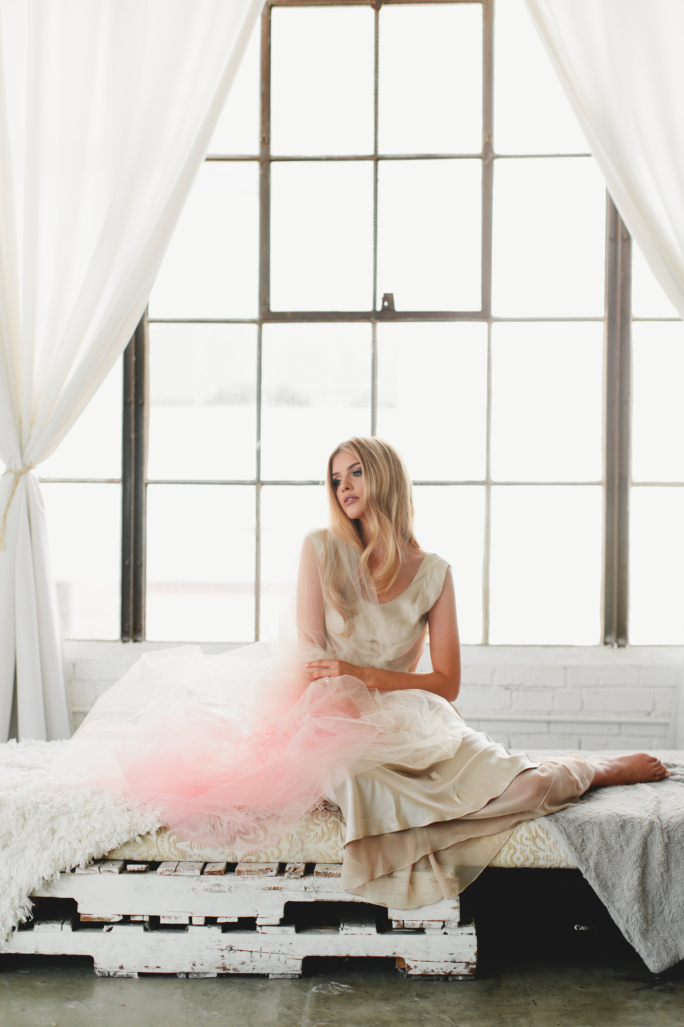 Blush Ombre Little Something Wedding Veil #1710