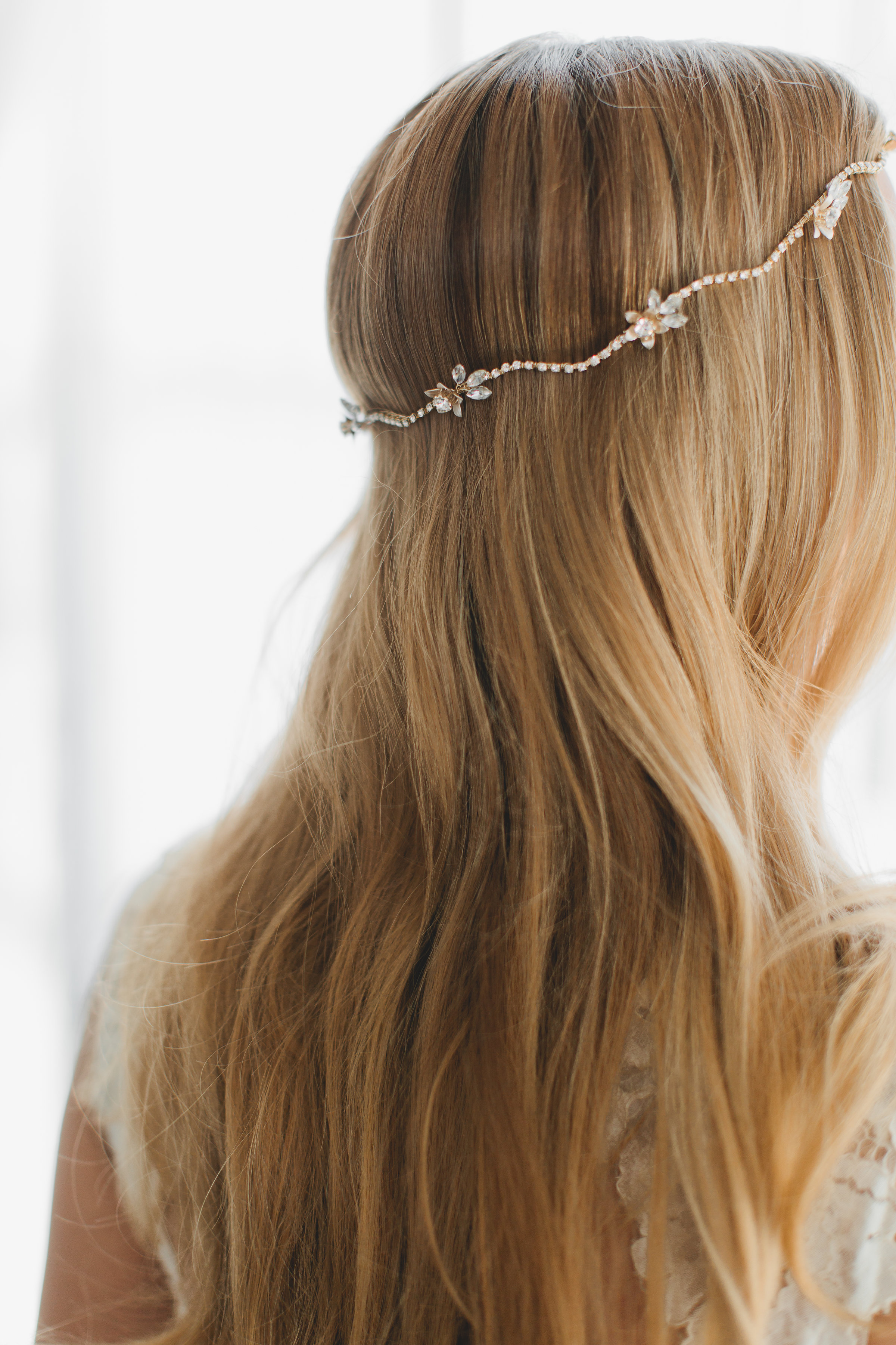 Bridal Crystal Flower Crown Headband #1728