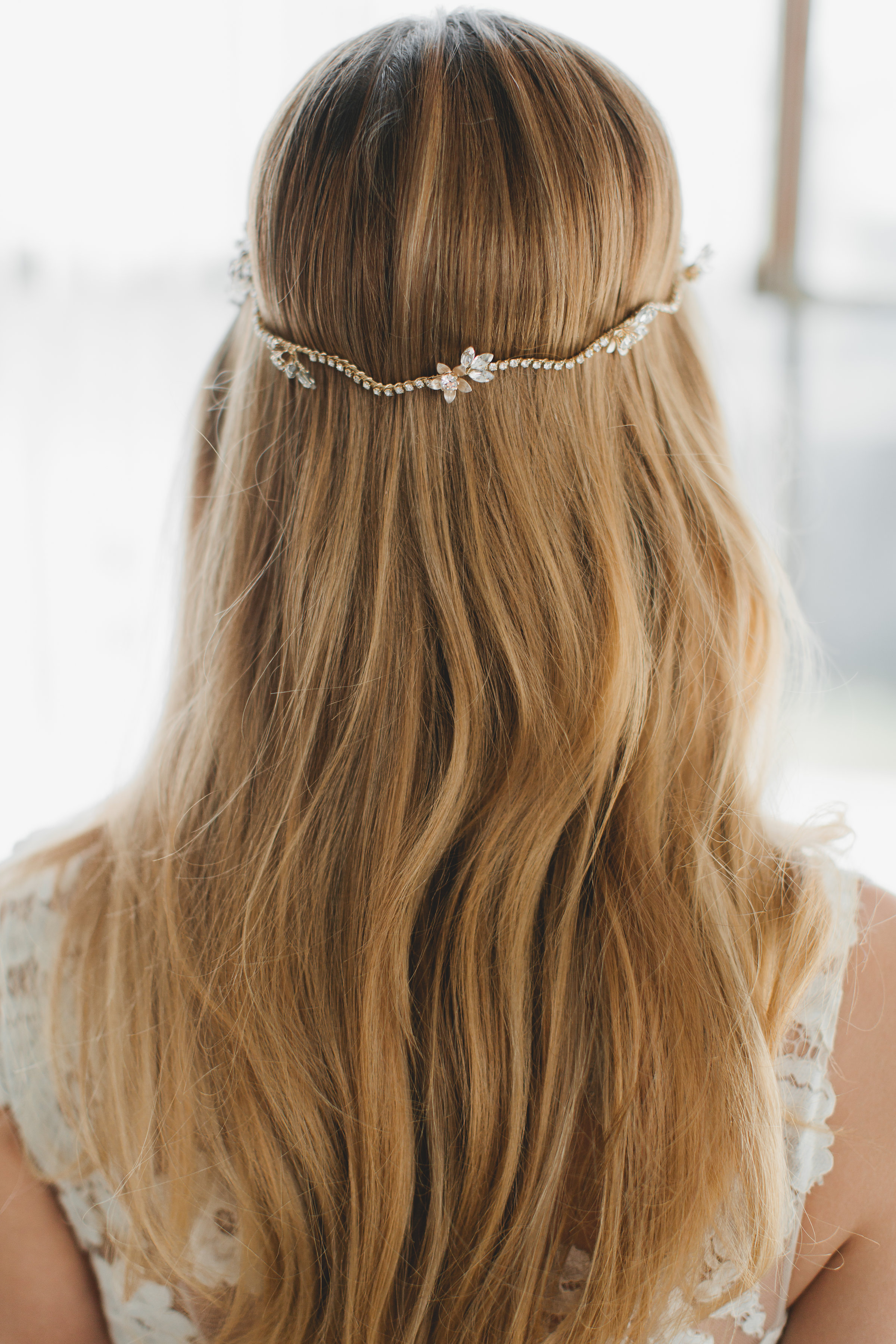 Bridal Crystal Flower Crown Headband #1728