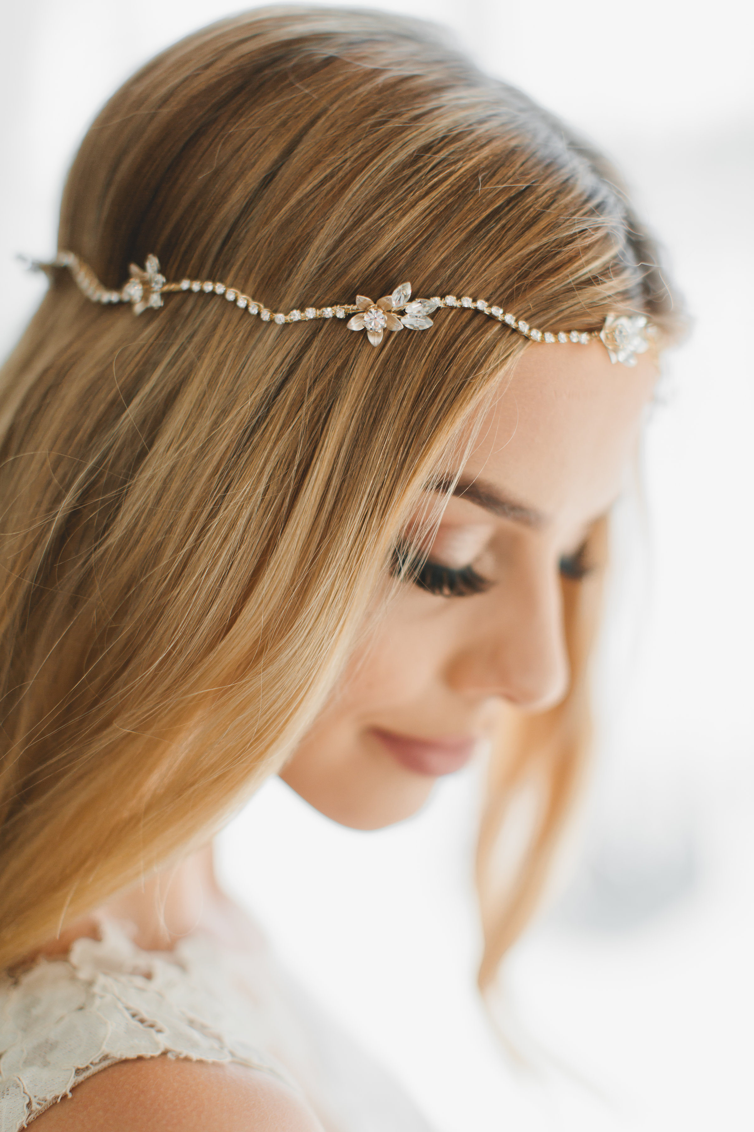 Bridal Crystal Flower Crown Headband #1728