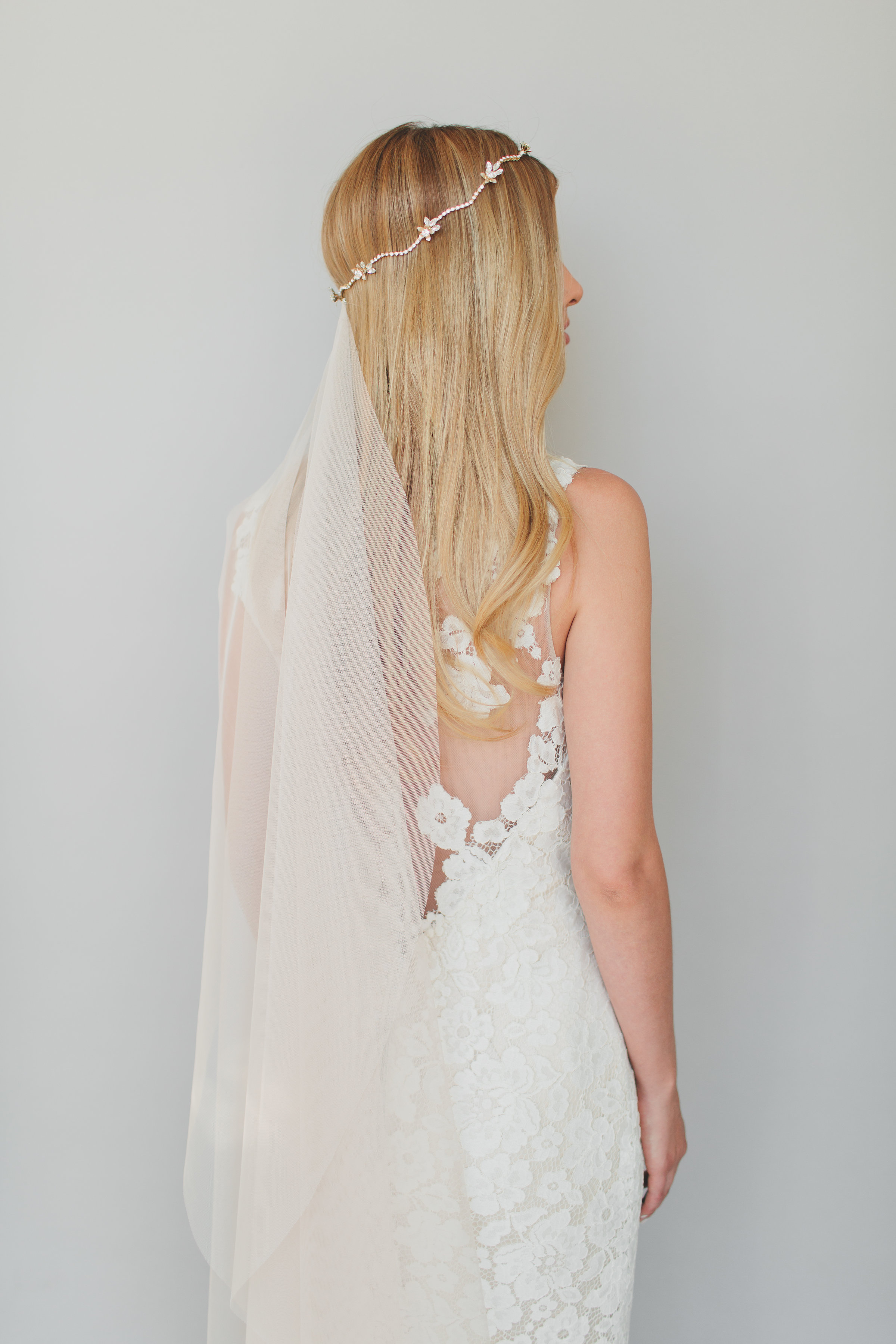 Bridal Crystal Flower Crown Headband #1728