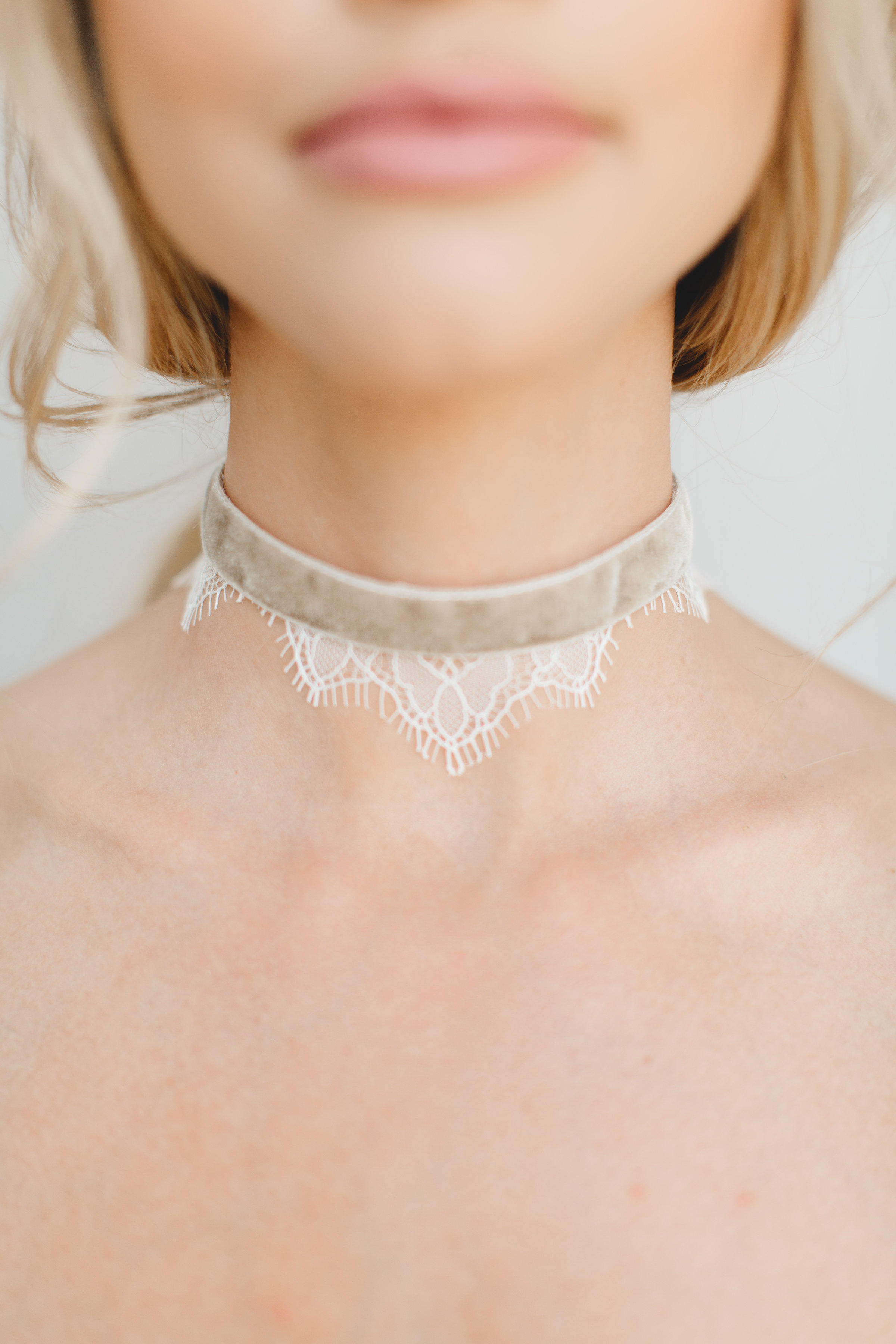 Chantilly Lace Velvet Choker #1742