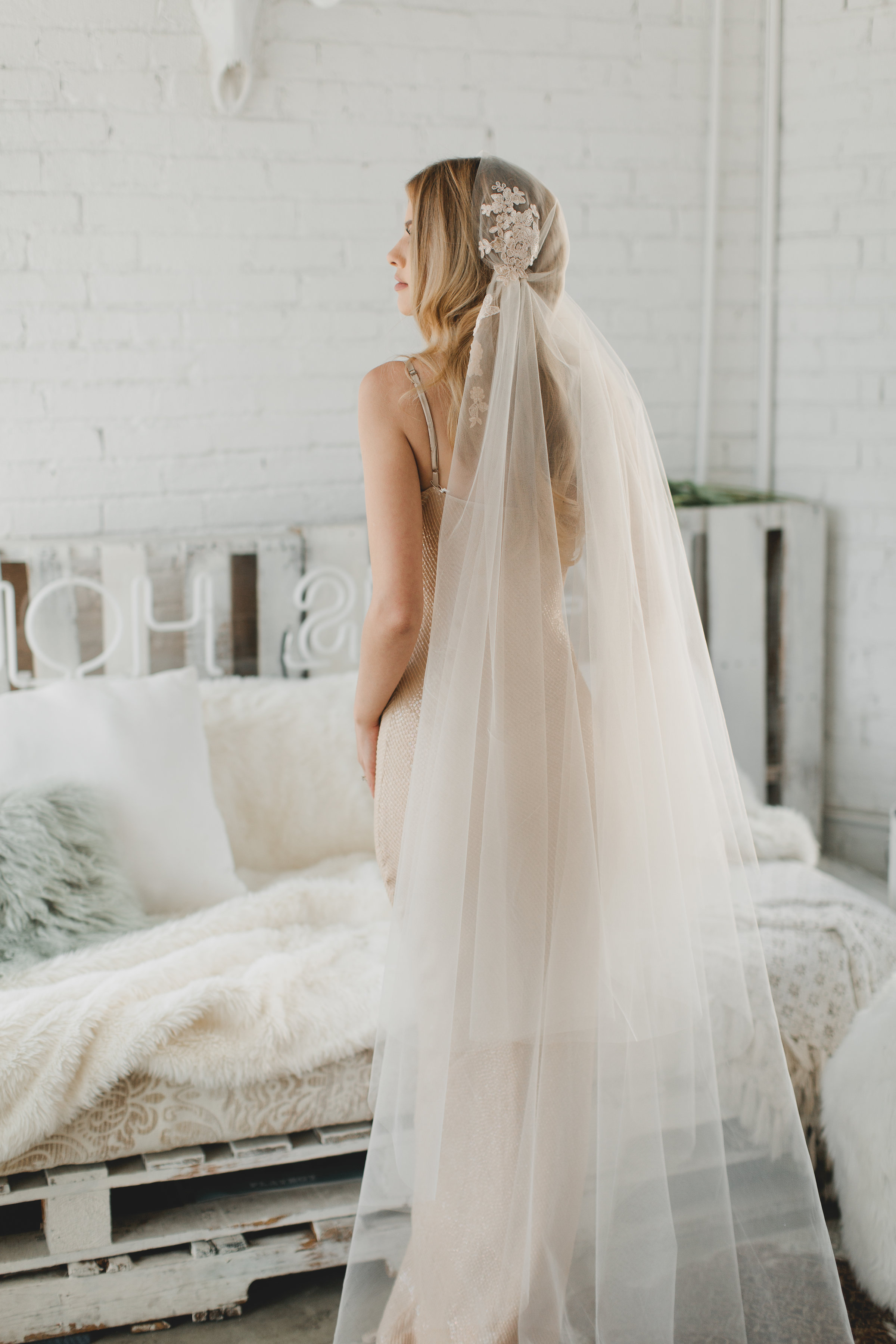 Lace Juliet Cap Veil Style #1725