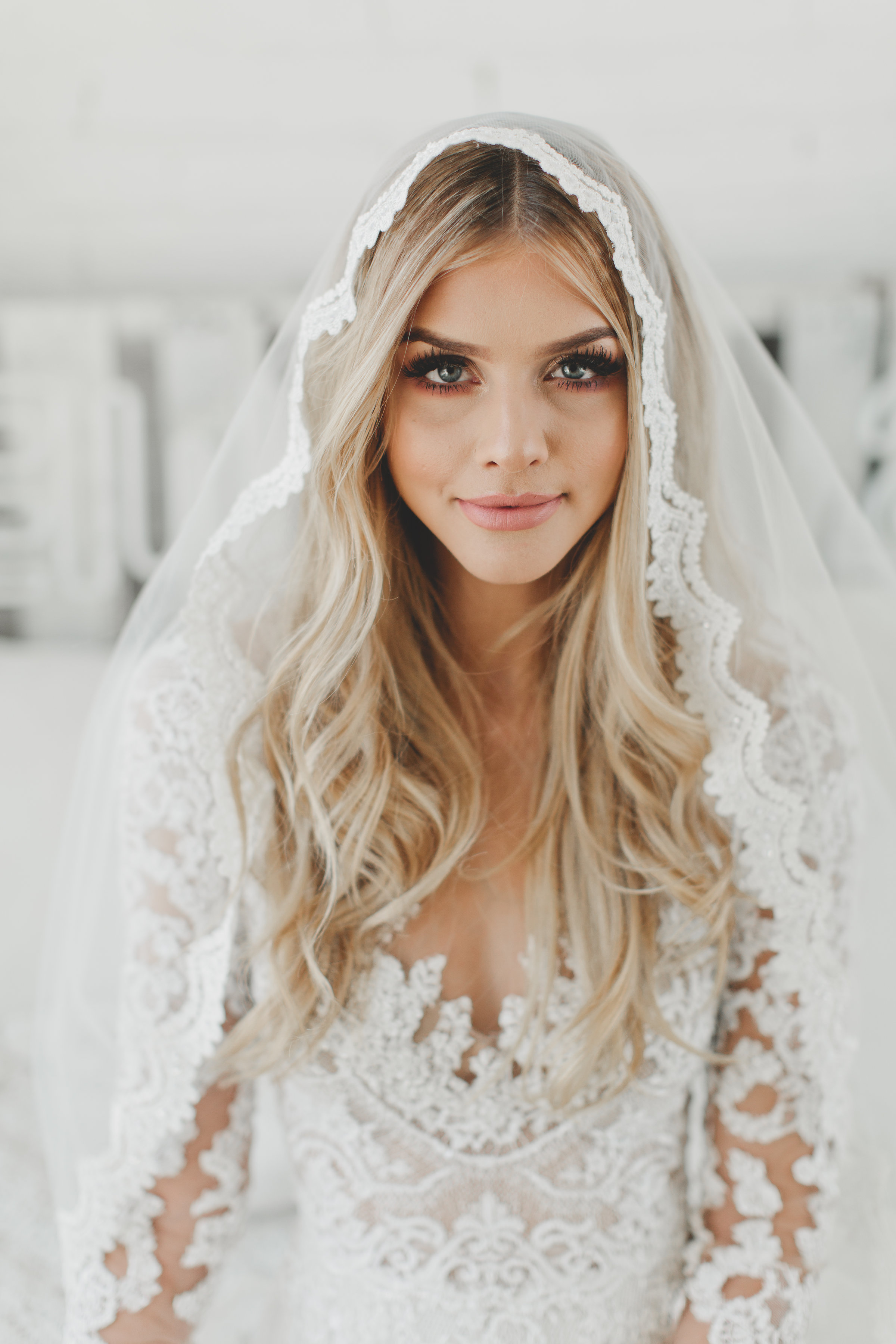 Waltz or Fingertip Lucille Mantilla Veil #1605