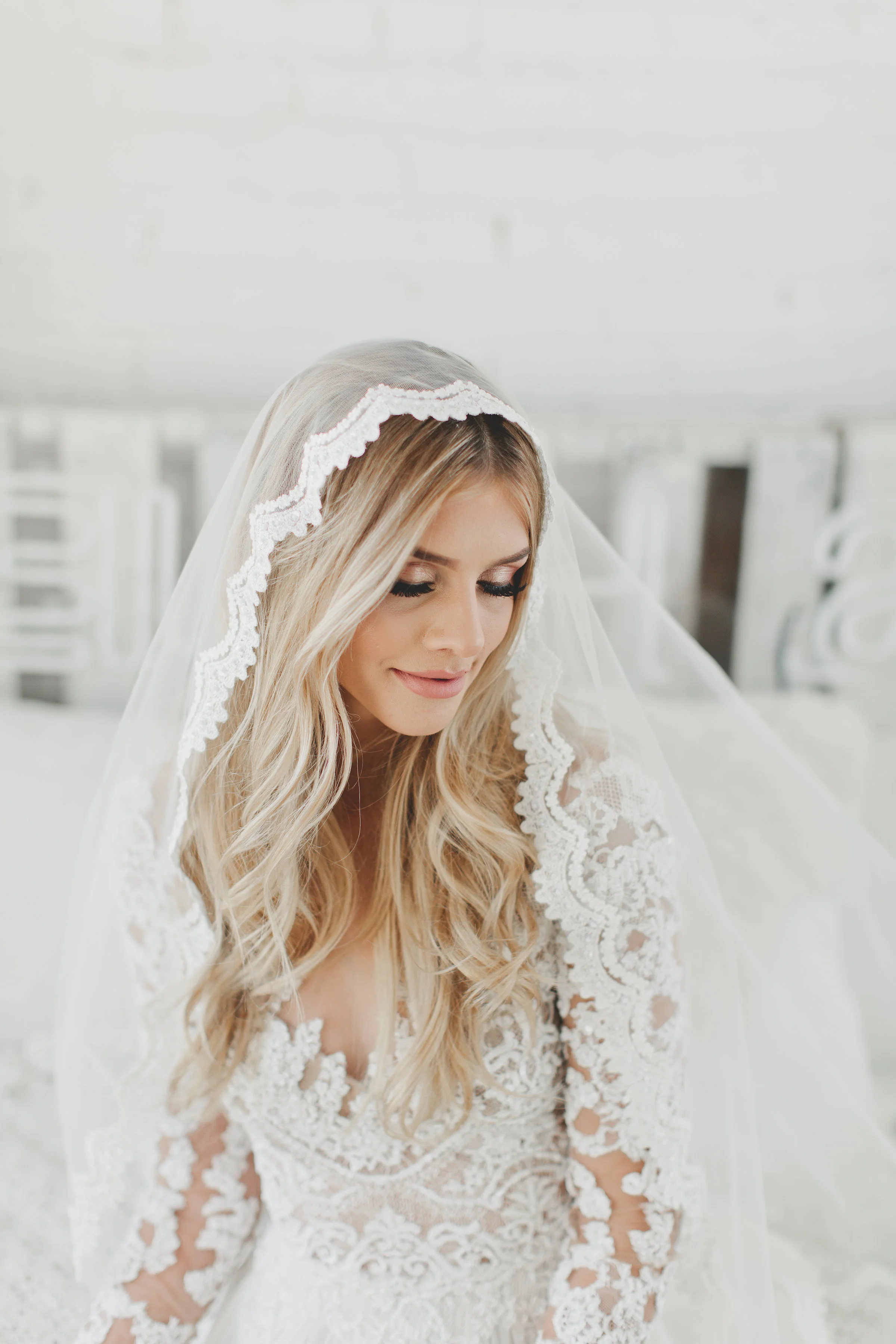 Waltz or Fingertip Lucille Mantilla Veil #1605