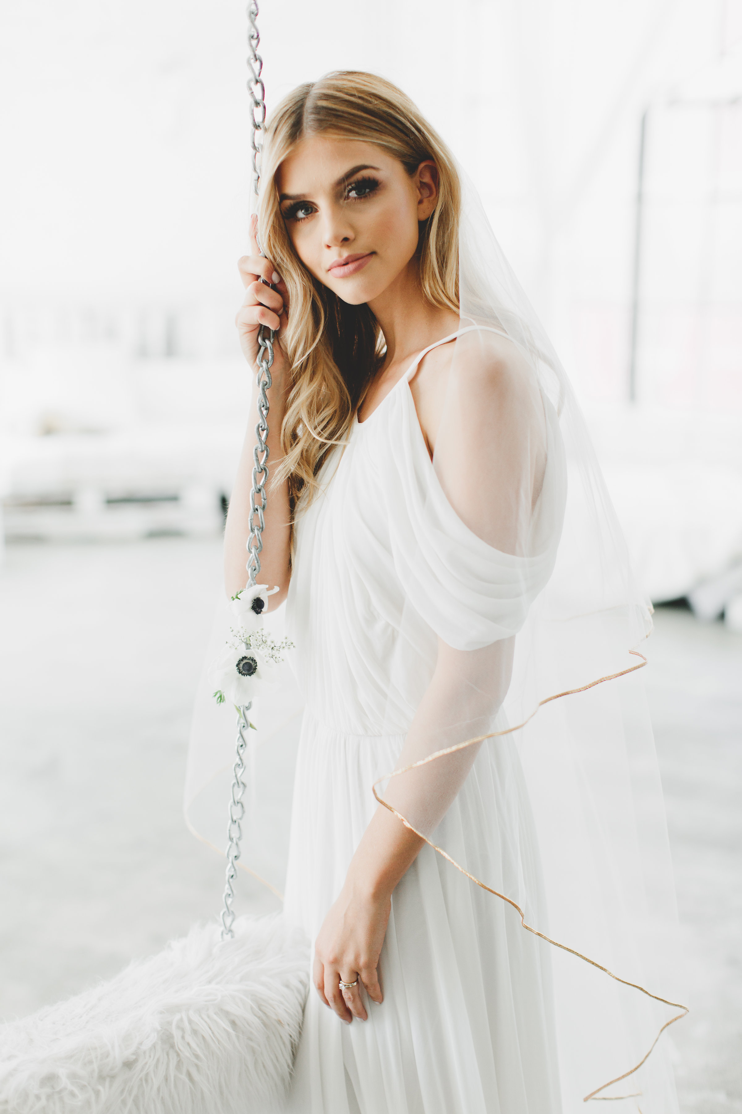Pencil Edge Drop Wedding Veil #1620