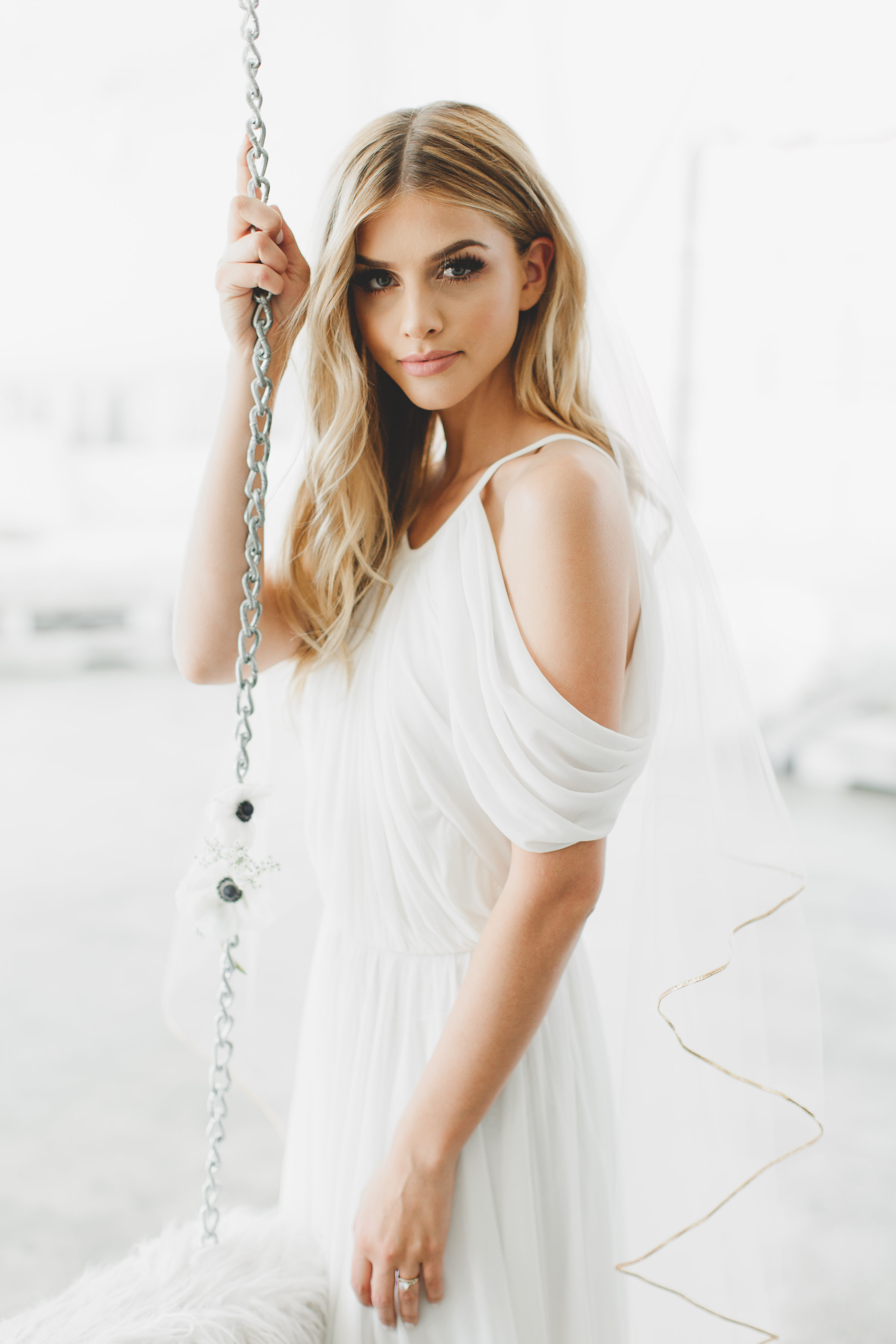Pencil Edge Drop Wedding Veil #1620