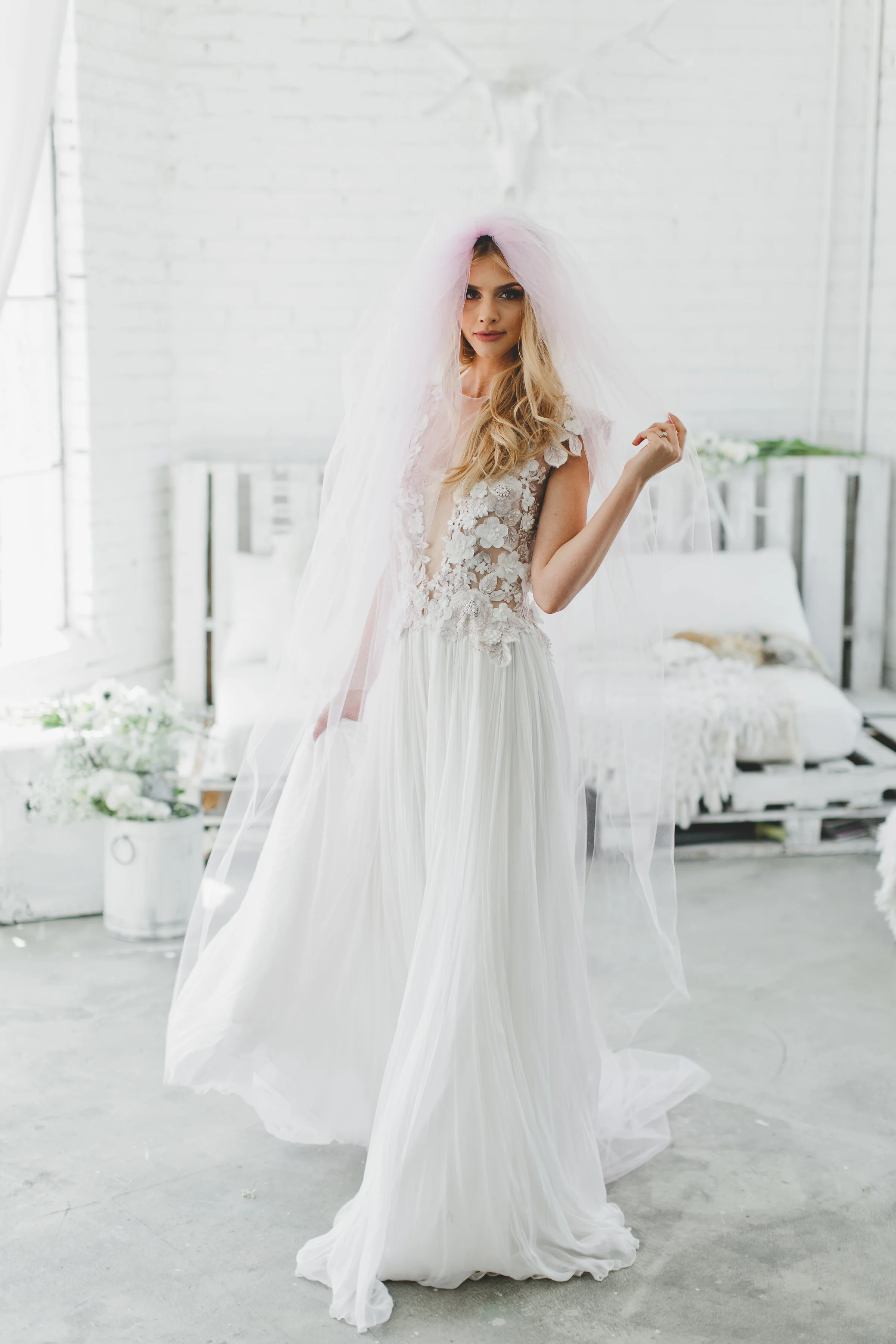 Triple Layer Little Something Wedding Veil #0802