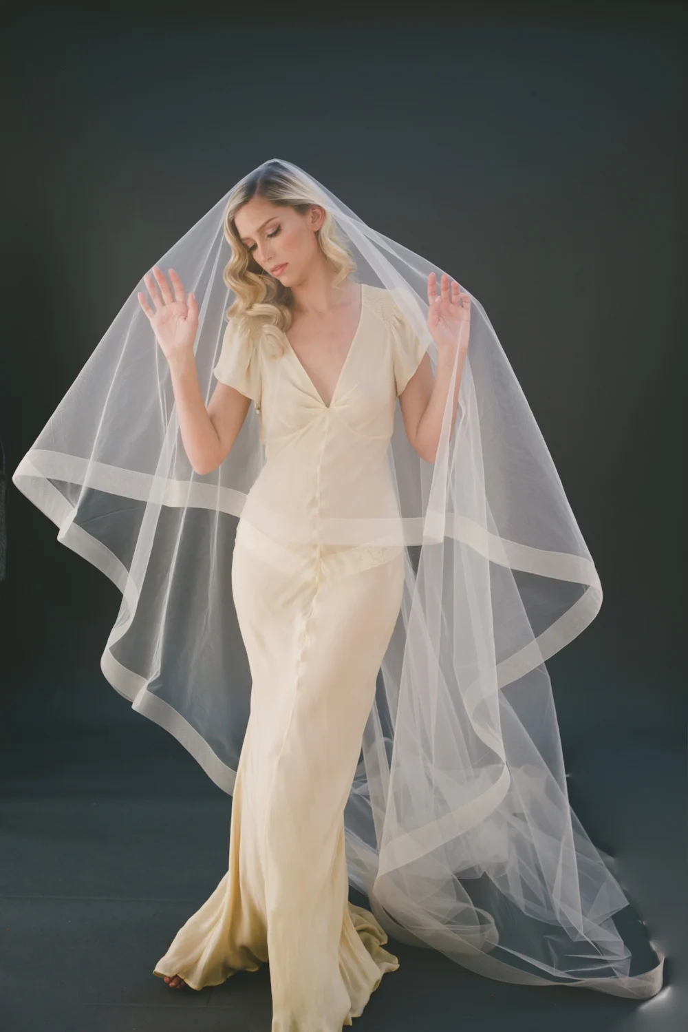 2" Cathedral Horsehair Drop Wedding Veil #1203