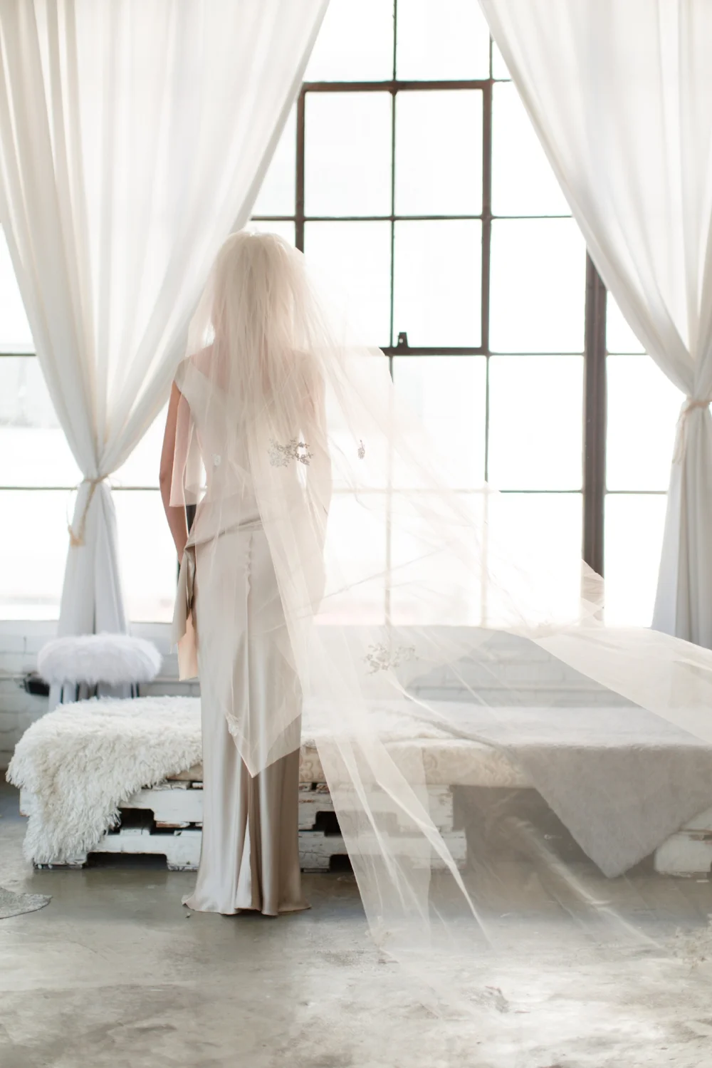 Copy of Triple Layer Lace Adorned Wedding Veil #1724