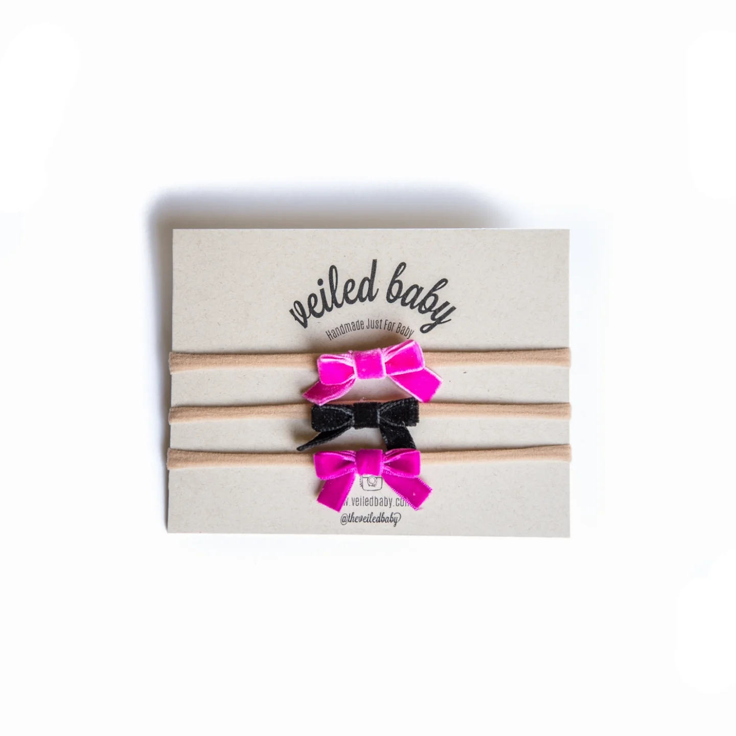 Hot Pink Bitty Baby Bow Headband or Clip Set #100