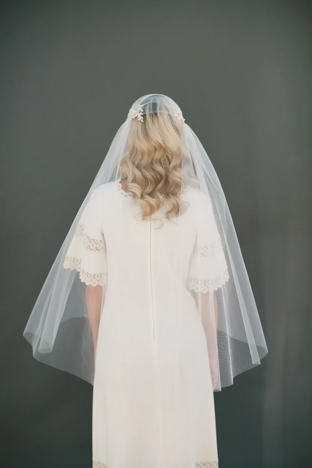Rosa Lace Juliet Cap Veil #1109