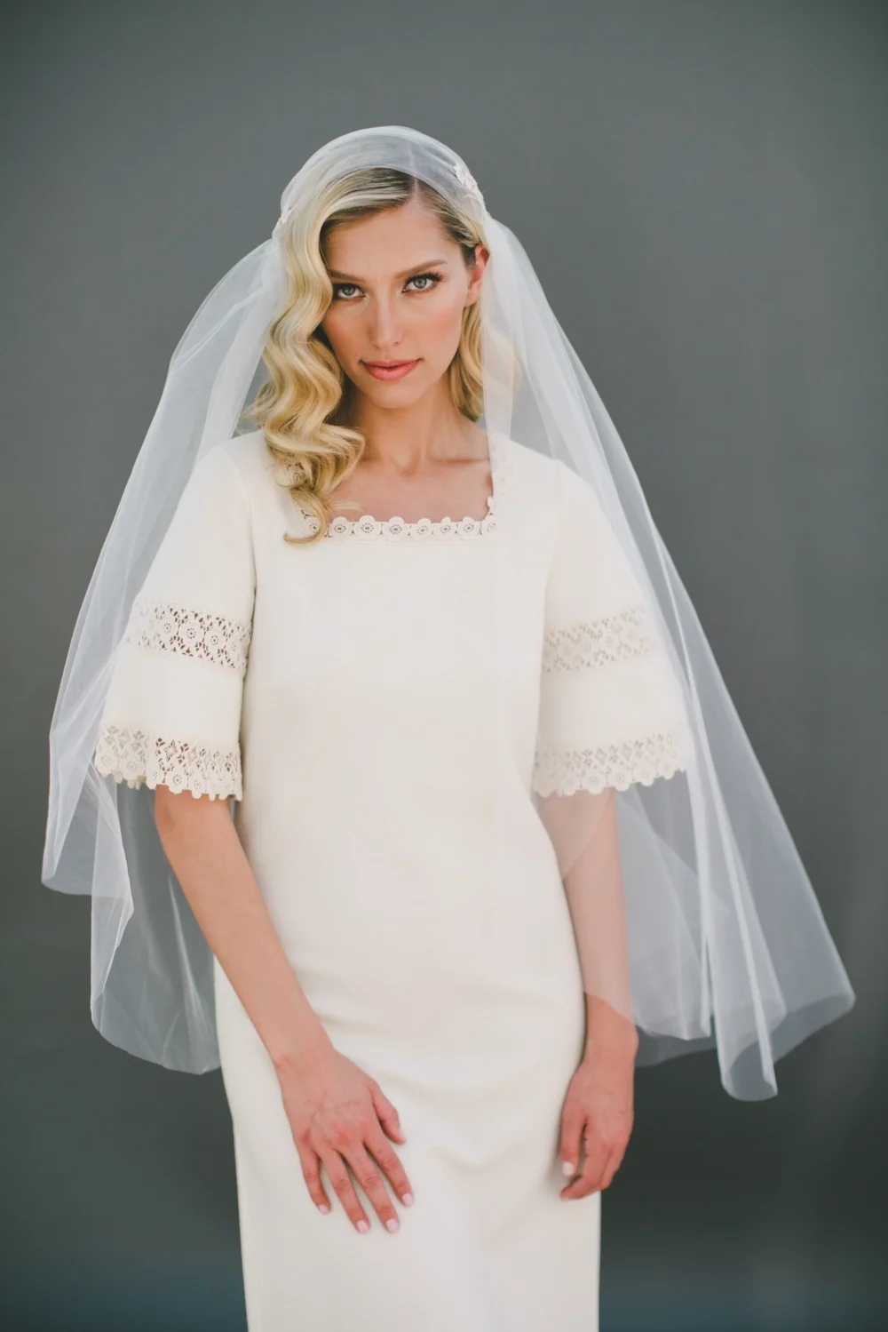 Rosa Lace Juliet Cap Veil #1109