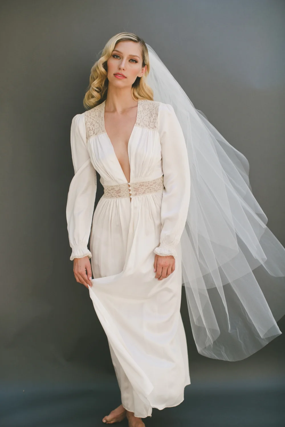 Double Layer Little Something Wedding Veil #0802