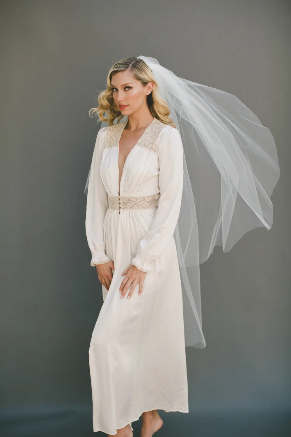 Double Layer Little Something Wedding Veil #0802