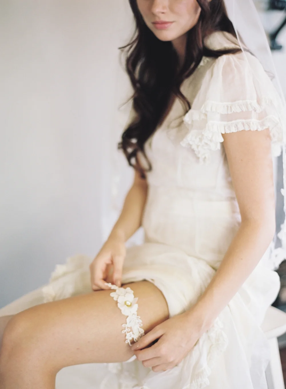 Gold Accent Lace Bridal Garter #1613