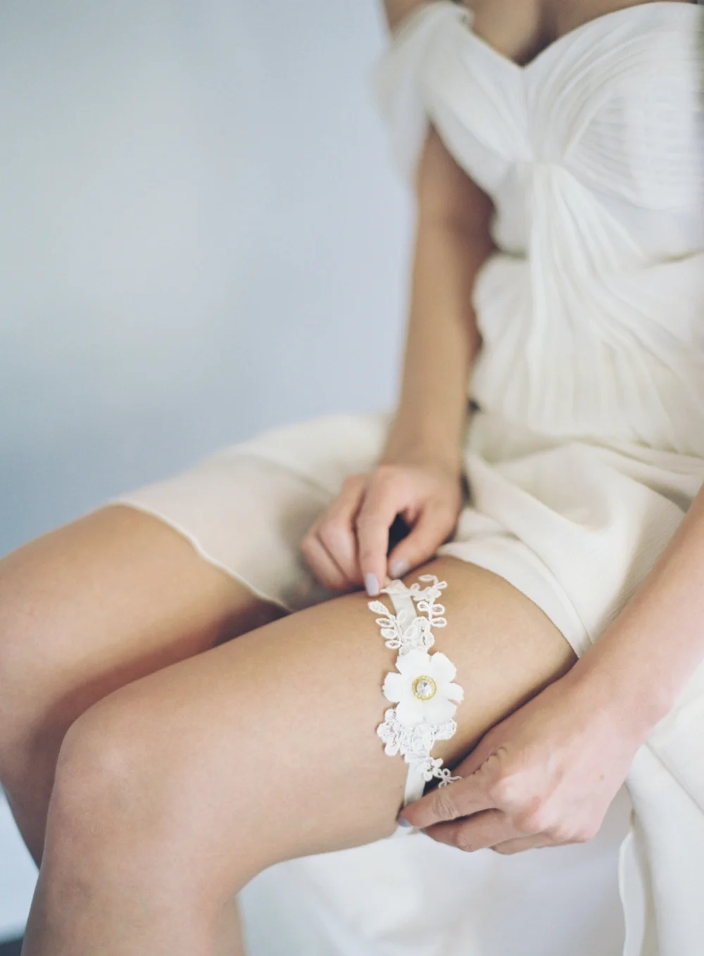 Gold Accent Lace Bridal Garter #1613