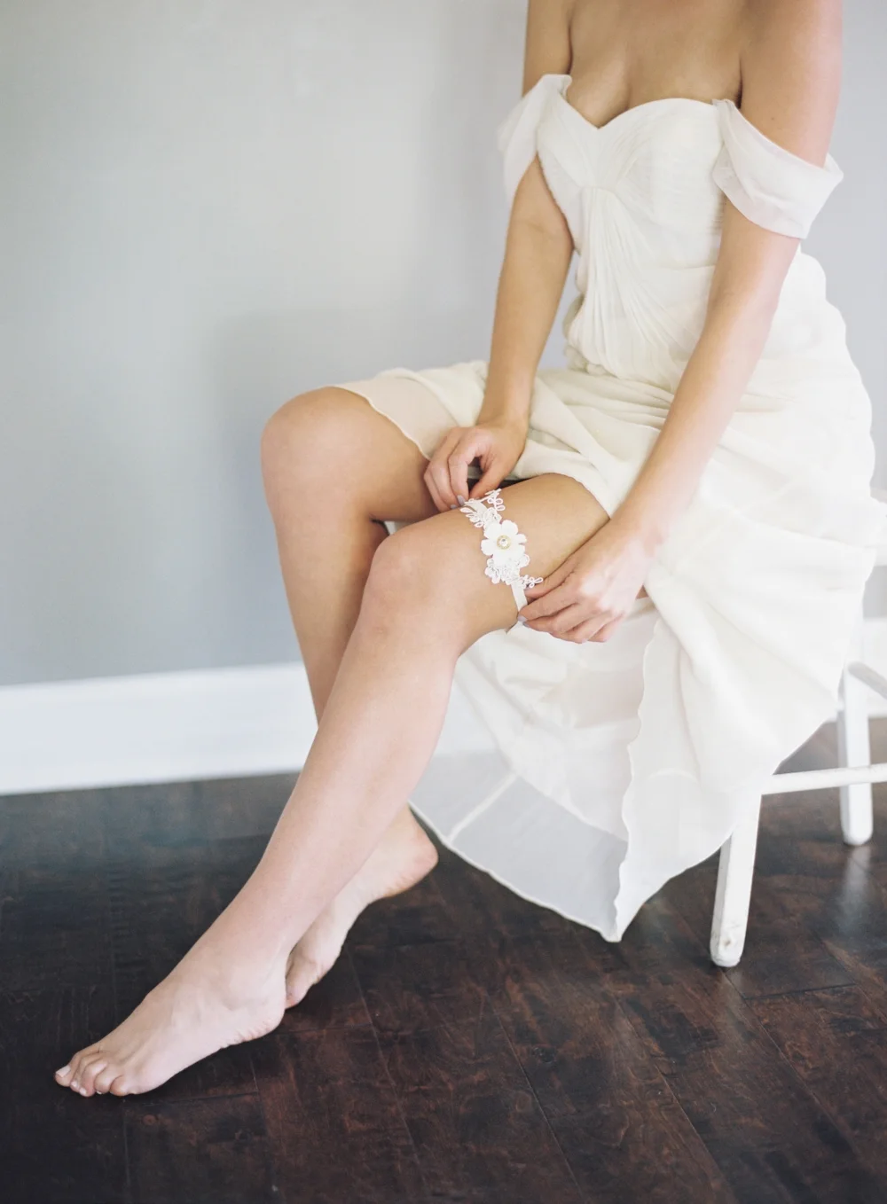 Gold Accent Lace Bridal Garter #1613