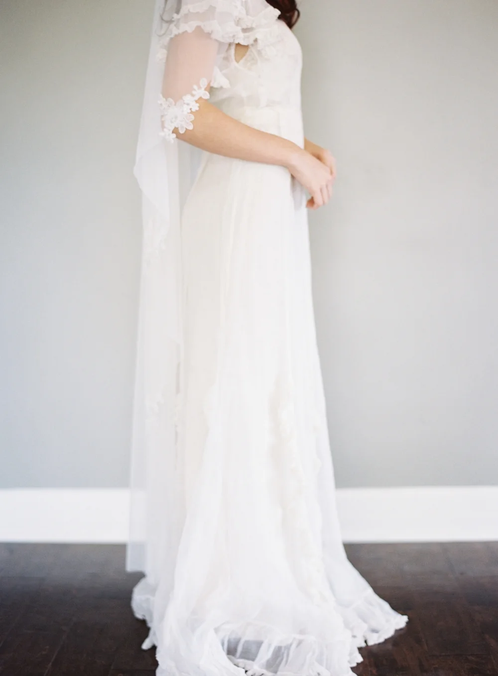 English Net Lace Mantilla Wedding Veil #1637