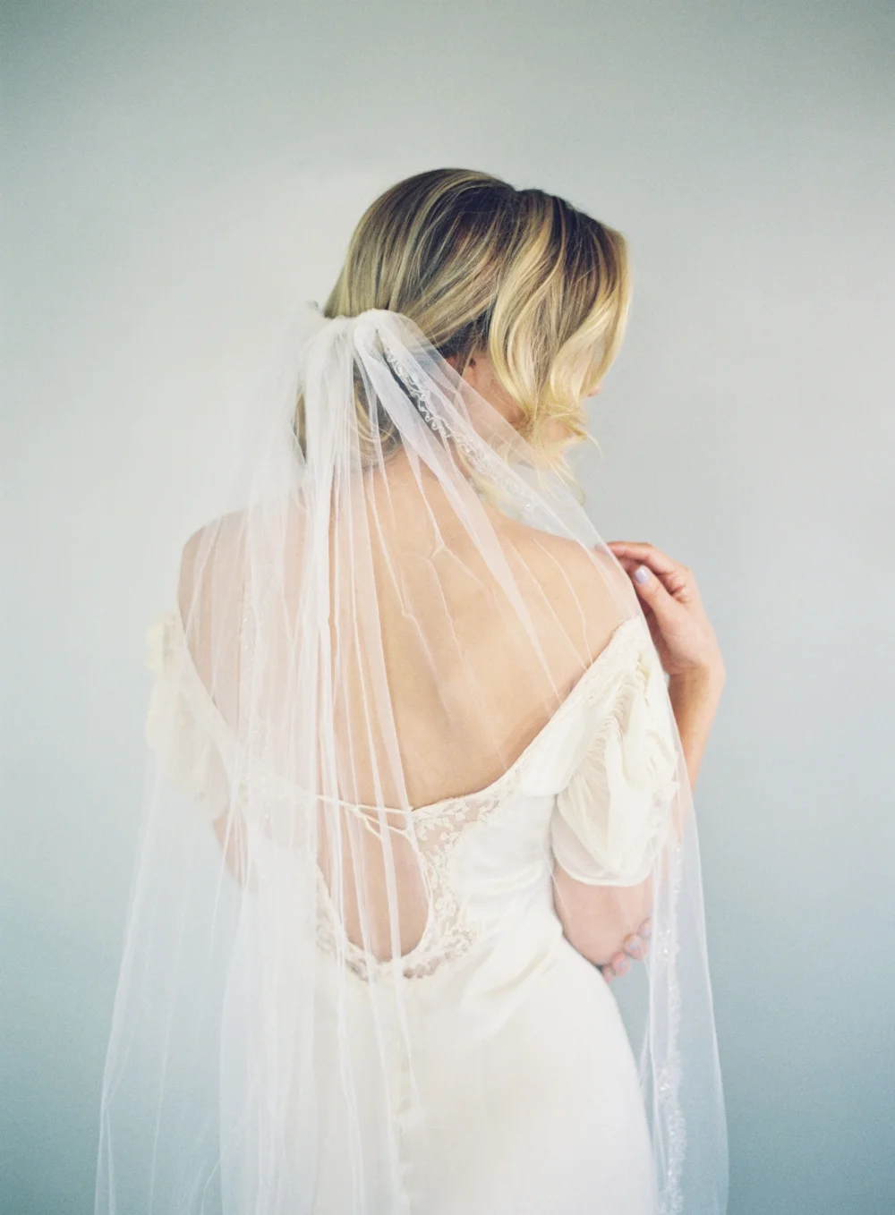 Cathedral Embroidered Crystal Wedding Veil #1611
