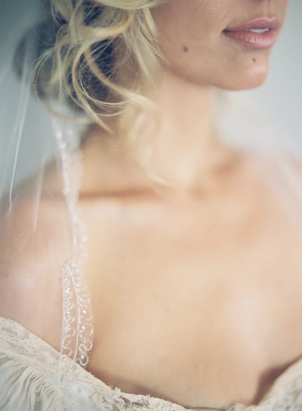 Cathedral Embroidered Crystal Wedding Veil #1611