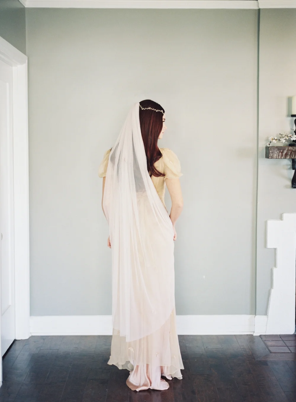 Soft English Net Little Something Wedding Veil #0801