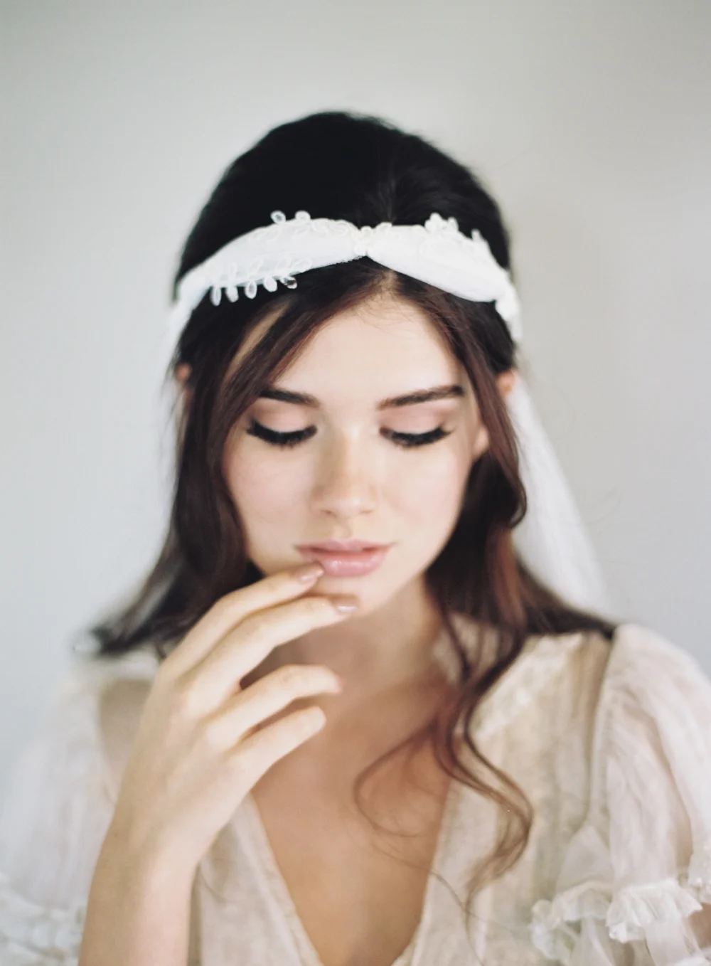Grecian English Net Lace Drape Veil #1633