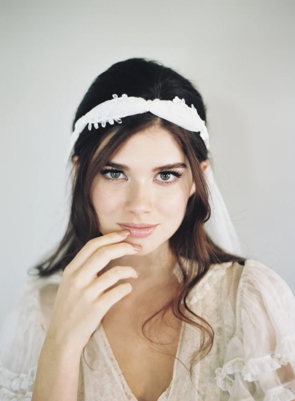 Grecian English Net Lace Drape Veil #1633