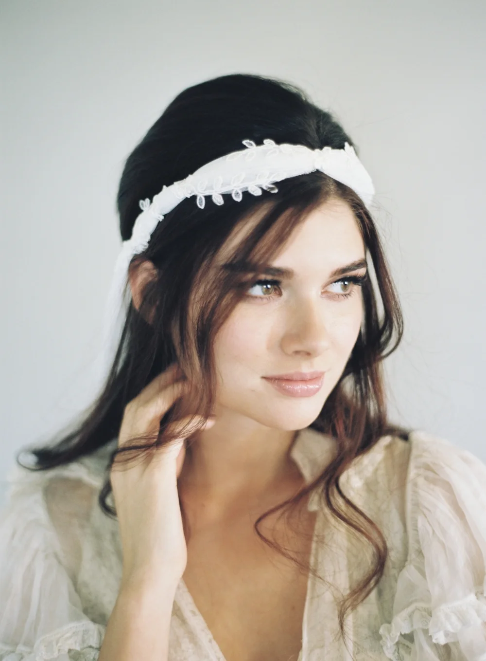 Grecian English Net Lace Drape Veil #1633