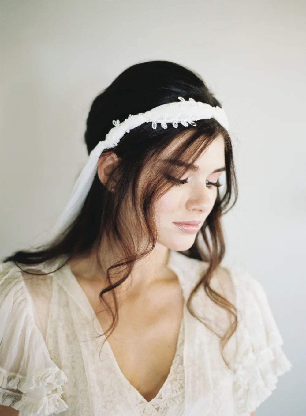 Grecian English Net Lace Drape Veil #1633
