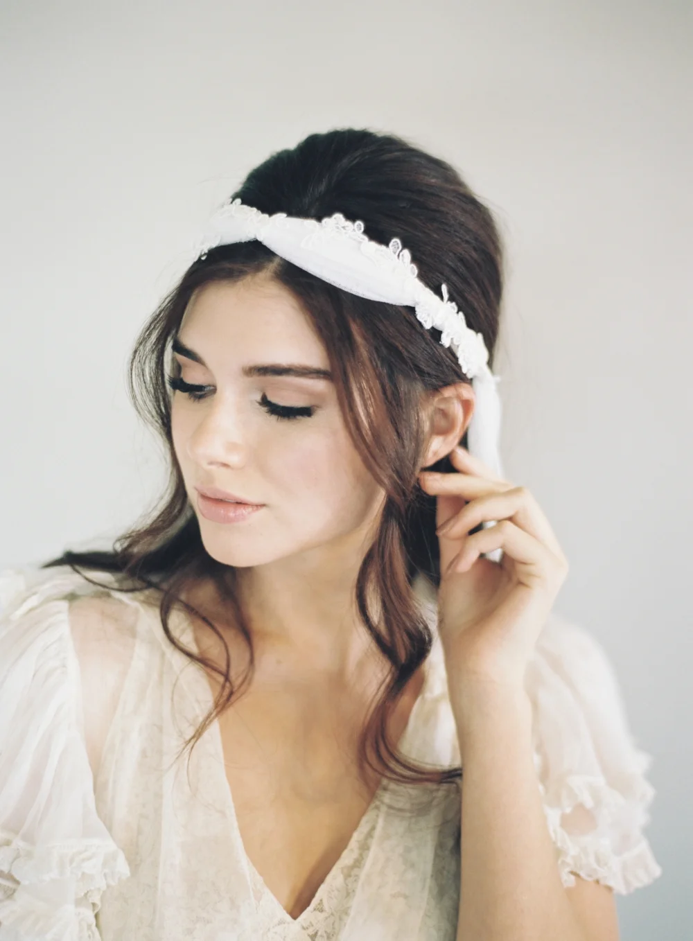 Grecian English Net Lace Drape Veil #1633