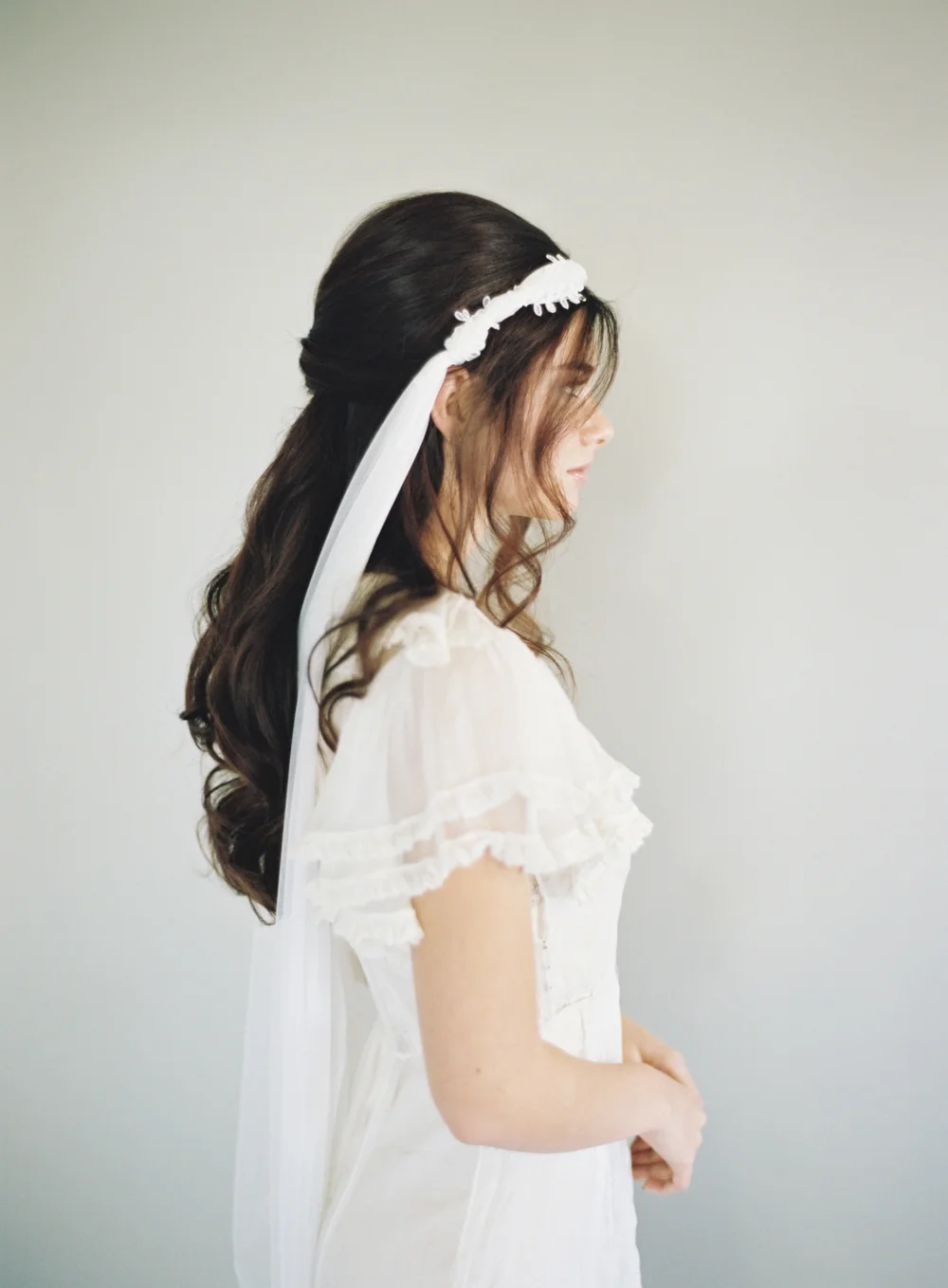 Grecian English Net Lace Drape Veil #1633