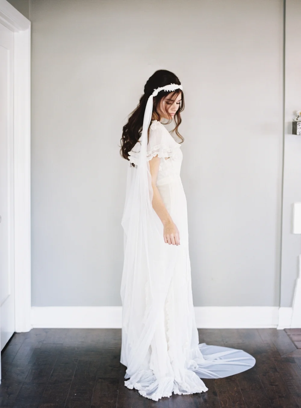 Grecian English Net Lace Drape Veil #1633