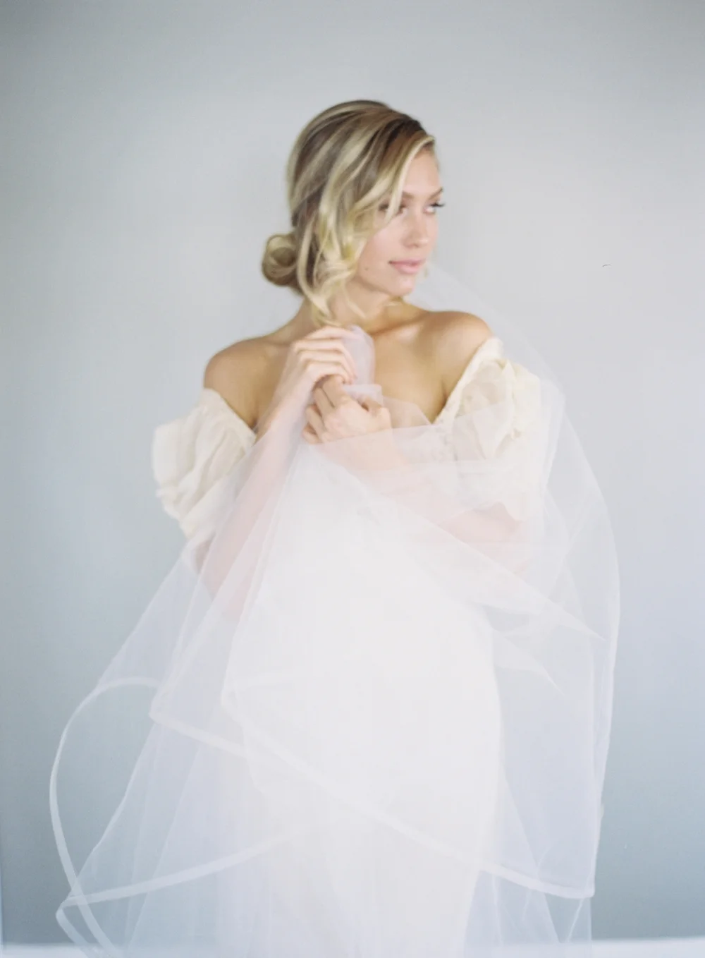 Cathedral Horsehair Drop Wedding Veil #1628