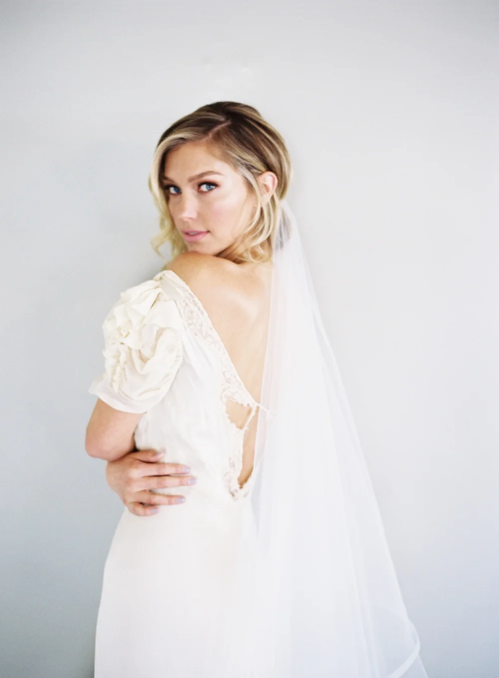 Cathedral Horsehair Drop Wedding Veil #1628