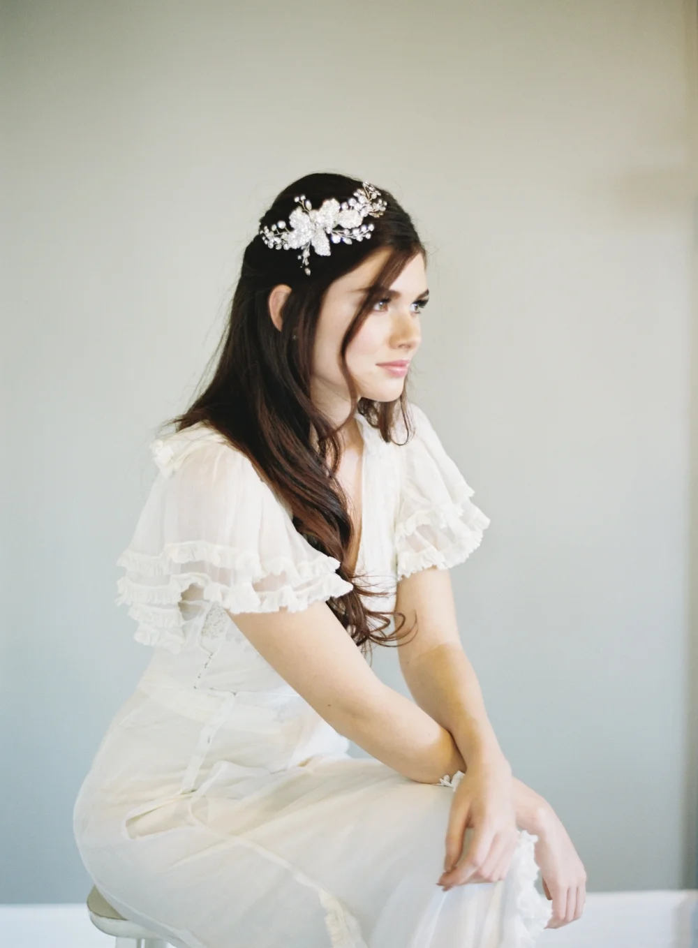 Floral Crystal Bridal Hair Comb #1603