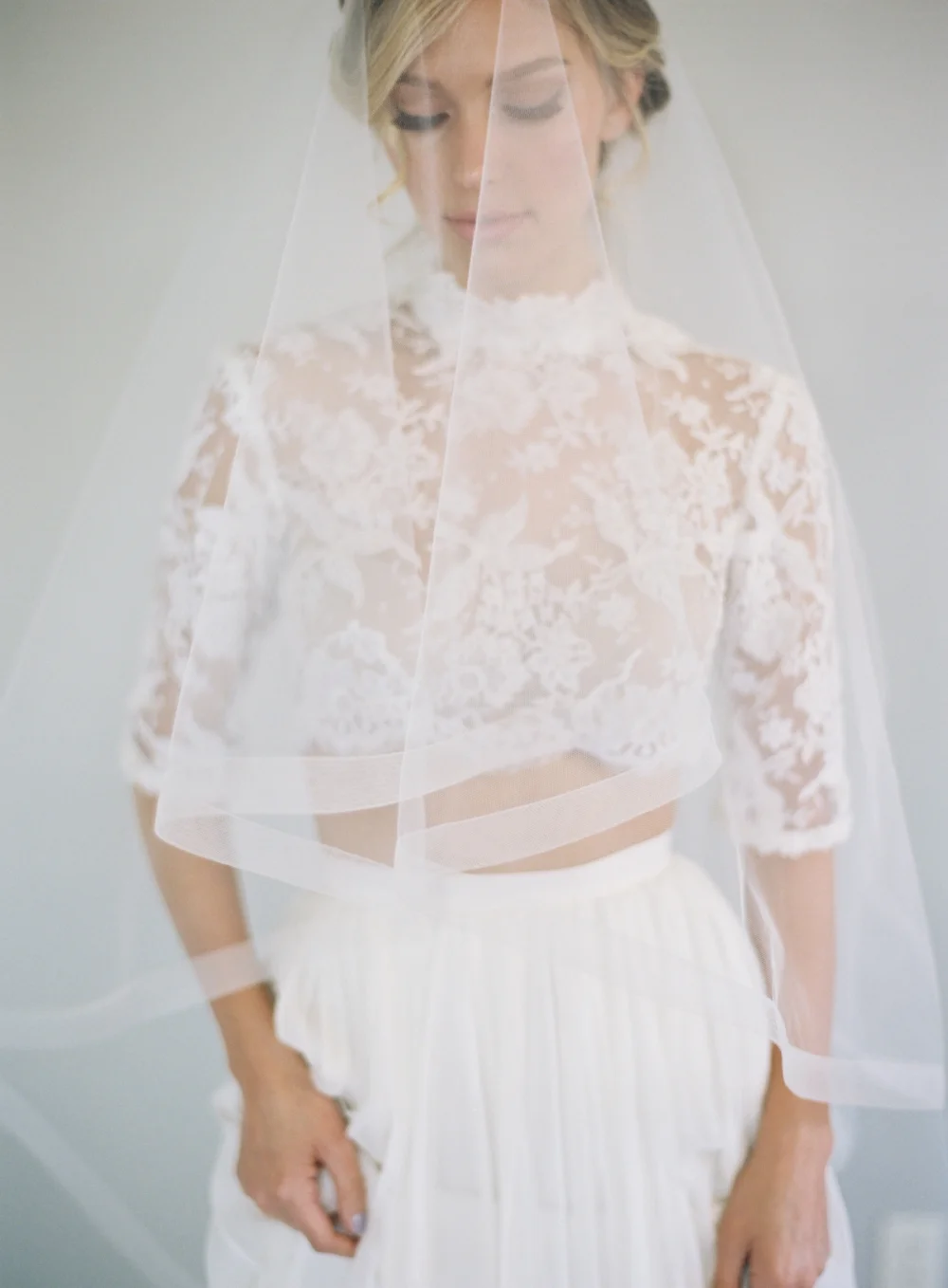 Horsehair Drop Wedding Veil #1203