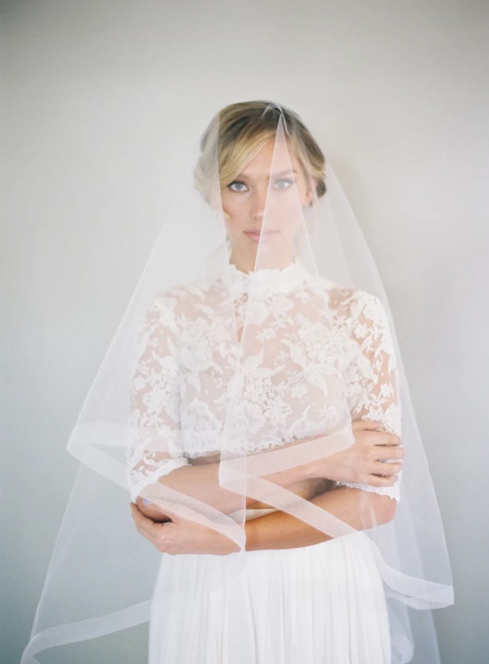 Horsehair Drop Wedding Veil #1203
