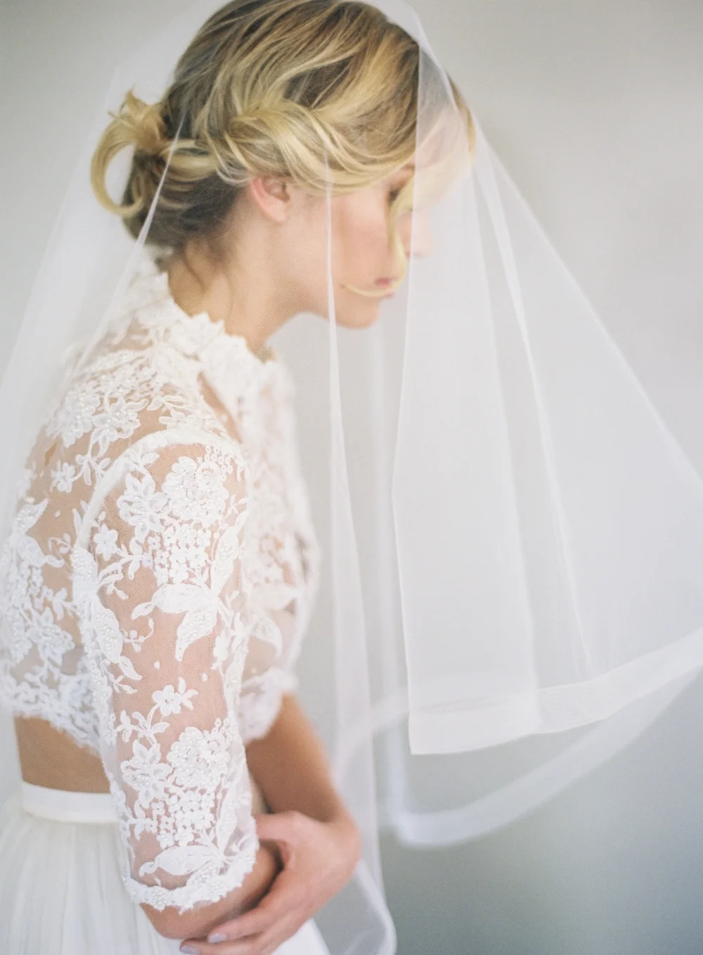 Horsehair Drop Wedding Veil #1203