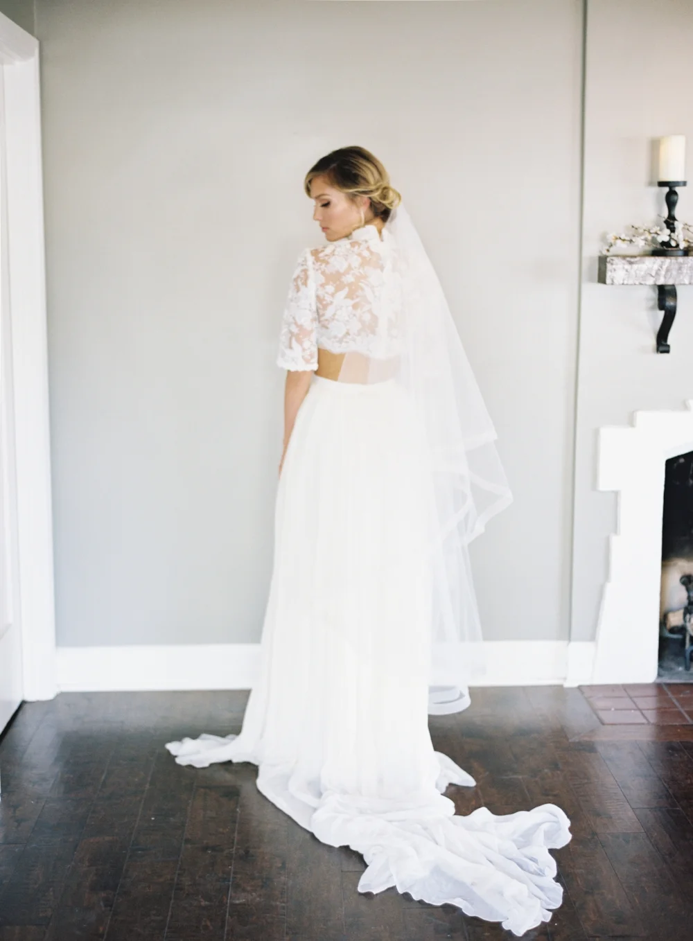 Horsehair Drop Wedding Veil #1203
