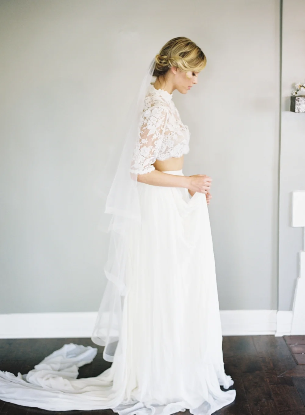 Horsehair Drop Wedding Veil #1203