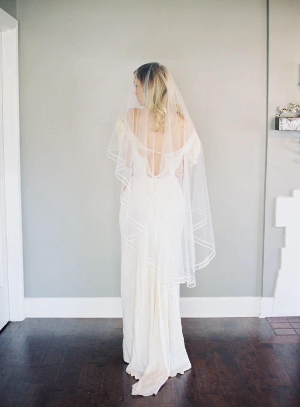 Double Pencil Edge Drop Wedding Veil #1622
