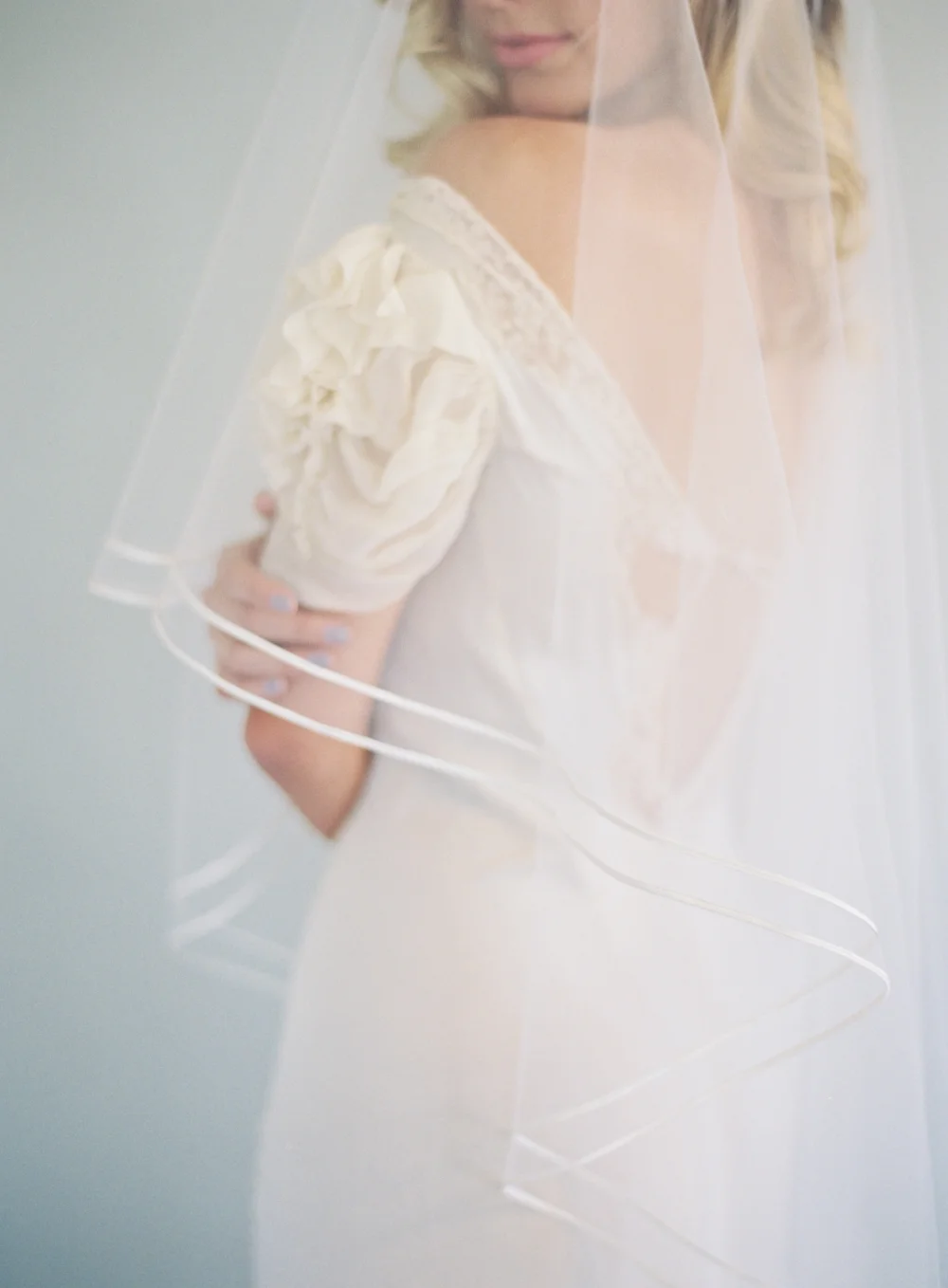 Double Pencil Edge Drop Wedding Veil #1622
