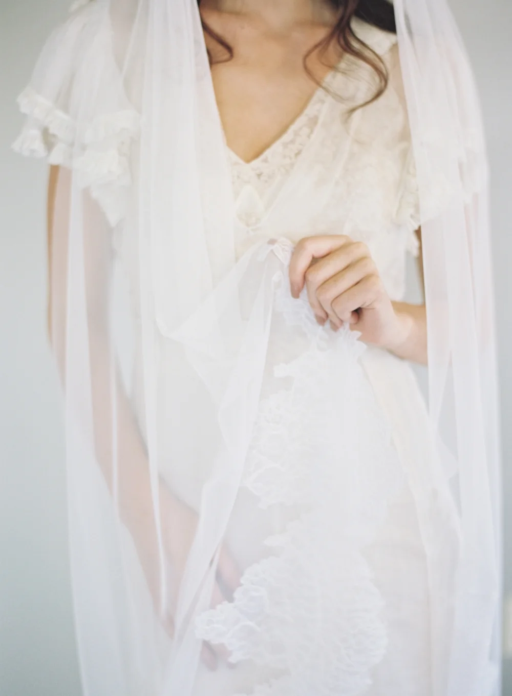 English Net Lace Drape Veil #1647