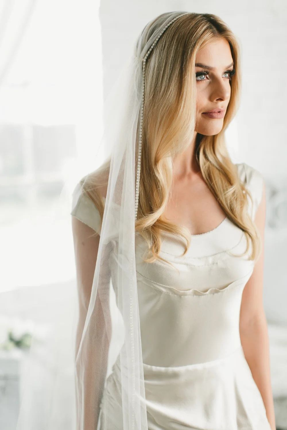 Crystal Juliet Cap Veil #1209